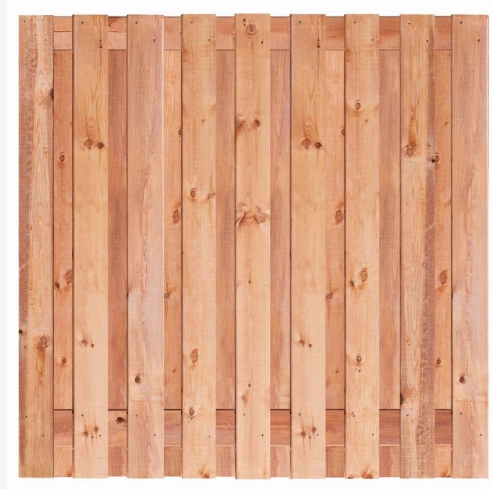 Gardenlux douglas scherm 19 planks/16mm geschaafd/onbehandeld/RVS geschroefd 180x180cm Alder