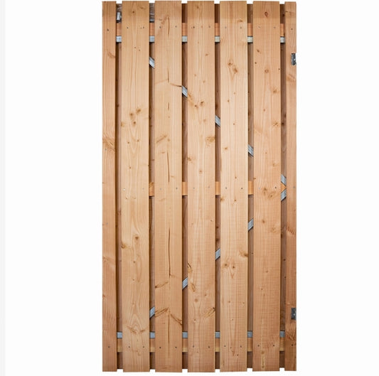 Gardenlux Douglasdeur met stalen frame 195x100cm onbehandeld