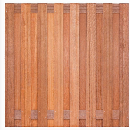 Gardenlux hardhouten scherm 17 planks RVS geschroefd 180x180cm Victor