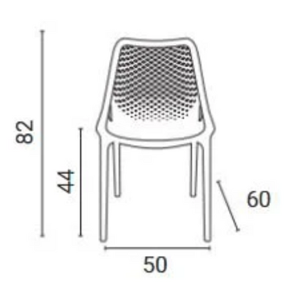 Tuinstoel - Air - zwart - 6st