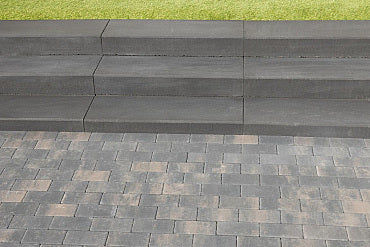 Traptrede 100x35x15 cm indus black kleurecht met facet