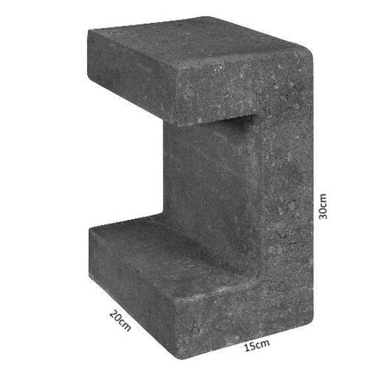 U-element 150x200x300 mm antraciet